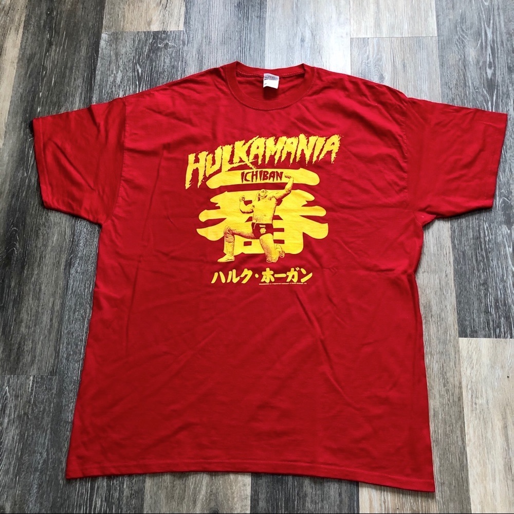 Like New Retro Hulkamania Hulk Hogan WWE Collector’s Tshirt Japan